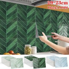 60x Wandaufkleber Mosaik Küche Fliesenfolie 3D Fliesenaufkleber PVC Klebefolie