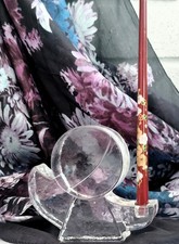 Vintage 70er Jahre Wiesenthal Hutte Glasblock Weihnachtsengel Kerzenhalter