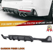 BMW 4er F32 F33 F36 M Sport Quad Auspuff Heckdiffusor Carbon Look 14-18