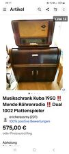 Dual 1002 Plattenspieler Musikschrank Kuba Mende Röhrenradio 1950 ❤️ 