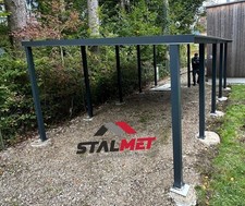 Carport 3,5x7x2,40m Fahrzeugüberdachung Blechgarage Profile 10x10 Unterstand