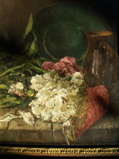 Ludwig Platzöder "Pfingstrosen" - Öl/Holz, signiert,  50 x 40 cm + Rahmen