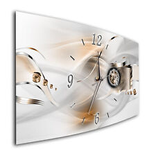 BM Wanduhr 50 cm x 25 cm leises Uhrwerk Funkwanduhr 7936-1a Digital Art