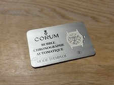 Faltblatt Booklet - CORUM - Bedienungsanleitung - Bubble Chronograph Automatik