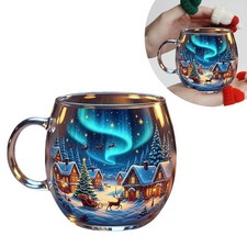 Painted glass,Christmas Coffee