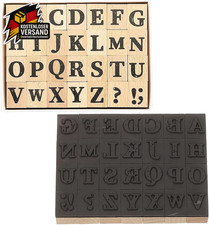 Holzbuchstaben stempel set - stempel, 26
