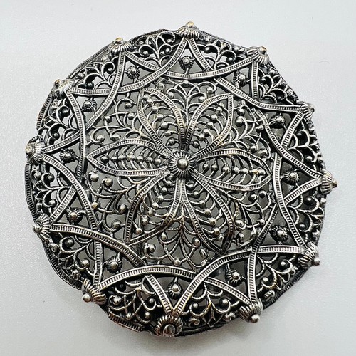 Biedermeier brosche silber - brosche, in