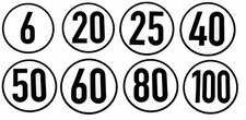 Geschwindigkeitsschild 6,20,25,40,50,60,80,100 km/h Ø 20cm rund zugel. §58 StVZO