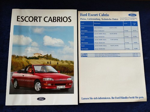 Ford escort cabriolet xr3i - ford,