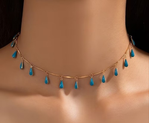 Goldfarbene choker halskette - goldfarbene, choker-halskette