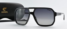 CARRERA Sonnenbrille Victory C 01S 807WJ Polarisiert Pilot Glanz Schwarz Etui