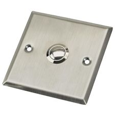 Blanko Edelstahl Klingelblende 86 x 86 mit Taster, Türklingel mit Klingelknopf