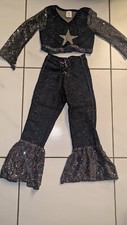 ABBA Mädchen Kostüm Fasching Fastnacht Größe 116, 80s, Glitzer