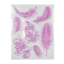 Stempel Set Clear Stamp Federn Ornament basteln Planer Kartenherstellung
