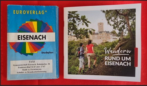 Ddr 1991 stadtplan eisenach - ddr,