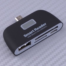 4in1 OTG/TF/SD Smart Kartenleser Adapter mit Micro USB Ladeanschluss für Telefon