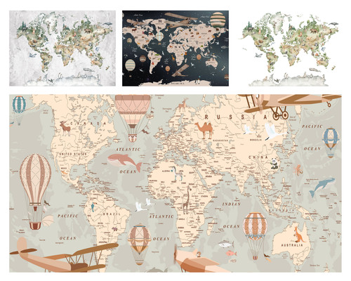 Weltkarte tiere welt vlies - welt,