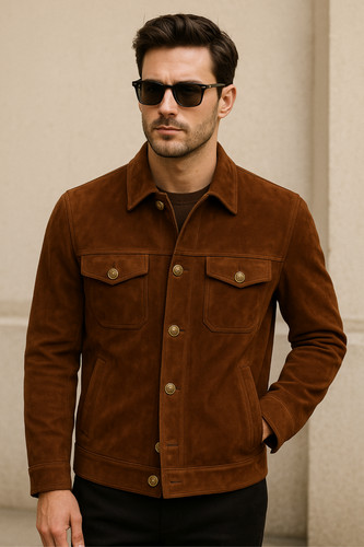 Braune wildlederjacke für - braune,