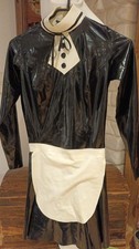 Latex Hausmädchenkostüm, Unikat, Größe M
