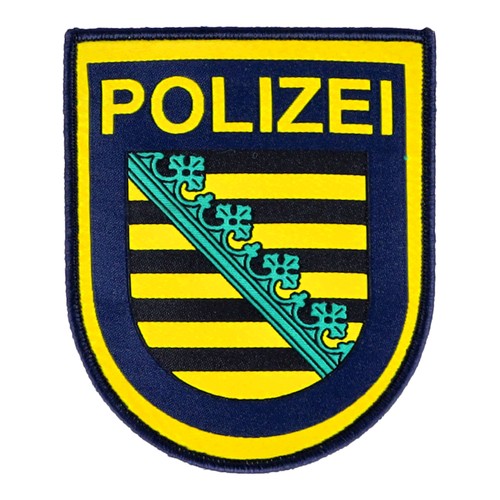 Abzeichen polizei sachsen blau - abzeichen,
