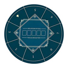 Poker-Tischdecke für 8 Spieler, Casino-Chip, rutschfeste Pokermatte, 80 cm