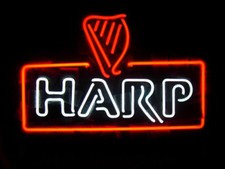 17"x14"HARP Neon Reklame Bier