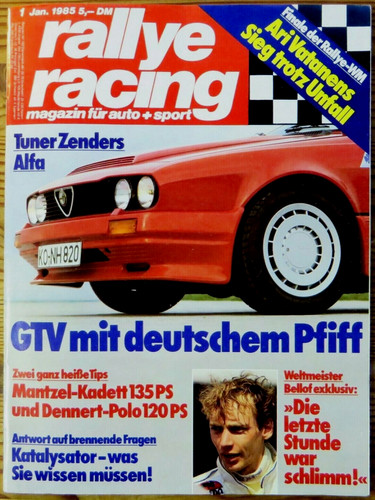 Rallye racing 85 - racing, 01/85