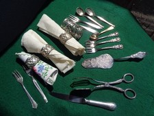 21 alte Besteckteile teilweise versilbert