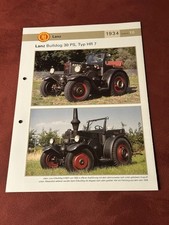LANZ Bulldog Traktor Schlepper 30PS Typ HR 7 1934 Weltbild Prospekt Brochure