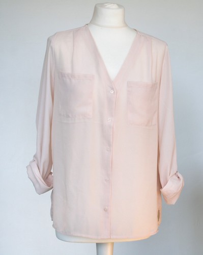 Hellrosa chiffon bluse - h&m,