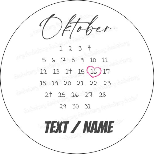 Kalender tortenbild party - kalender,