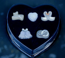 5 Kerzen in Herzpackung