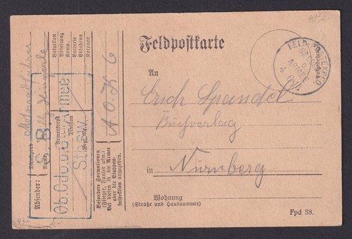 Wwi german feldpost 1916 - feldpost,