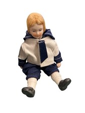 Vintage - Ganz-Porzellanpuppe - 11 cm gross - Junge