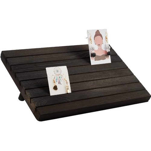 Schwarzes holz ohrring - schwarzes,