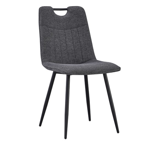 Stuhl grau webstoff - stuhl,