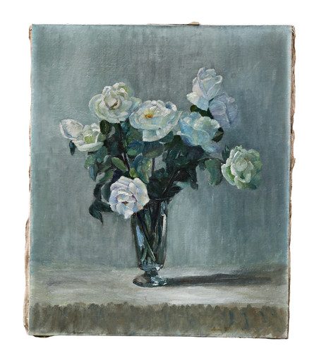 Stillleben mit weißen - , rosen