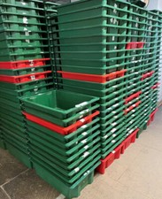 5 Stapelboxen Stapelkisten Lagerkästen Transportboxen Wanne 71x51x23 Drehstapel