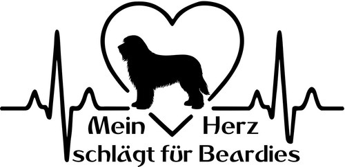 Bearded collie autoaufkleber - collie,