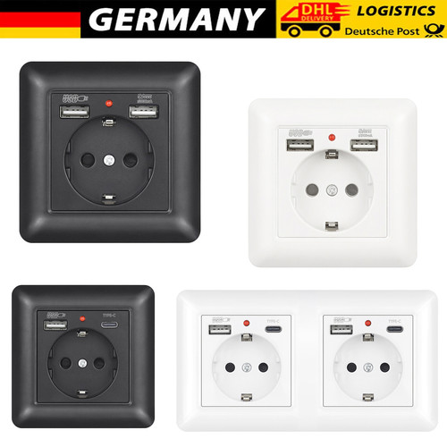 2fach steckdose mit - 1/2fach, usb-a