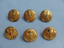 6 Knöpfe Deutsche Reichsbahn 1918-1933 - Messing - Ein Stück Eisenbahngeschichte