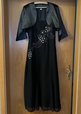Schwarzes Kleid mit Blumen Gr