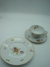 Rosenthal Balmoral - Deutsche Blume - Kaffeetasse + Untertasse + Teller 3er Set