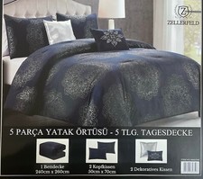 Bettdecke Bettüberwurf Tagesdecke-Set–Luxus für Ihr Schlafzimmer 5Tlg. Neu