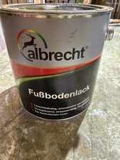 Albrecht Fußbodenlack Weiß 2,5 L lösemittelhaltig PU-verstärkt hochglänzend