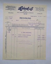 Lobeck&co Dresden Sachsen Schokoladenfabrik     Breif,Rechnung 1928