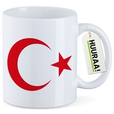Kaffeetasse Türkei Flagge Halbmond und Stern Keramik Tasse Geschenkidee Souvenir