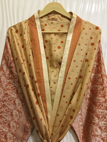 Reine seide hellbraun kimono - seide,