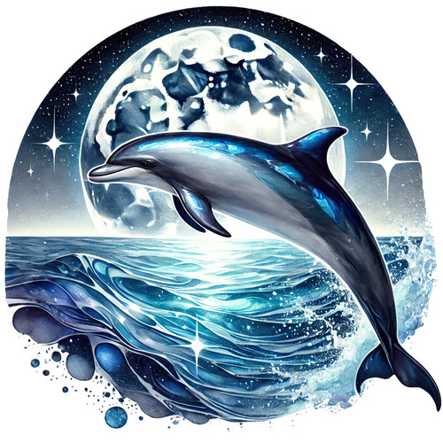 Wandtattoo aufkleber delphin - aufkleber,