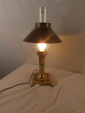 Tischlampe Messing Maritim Schirm Messing Orient Express Leuchte Vintage o1a1